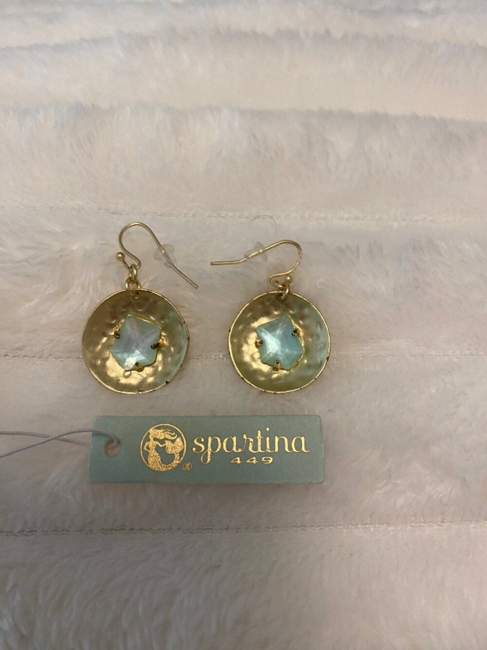Spartina 449 Blue Mother-of-Pearl & 18k Gold-Plated Drop Earrings - Picture 2 of 3